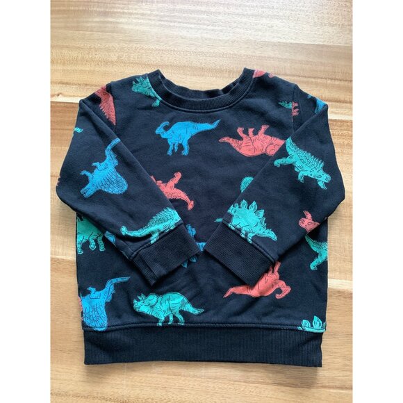 Cat & Jack Toddler Boys Dinosaur Print Black Sweatshirt Size 2T - Picture 10 of 10